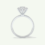 2.0 CT Round Cut Pave Moissanite Engagement Ring