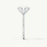 2.0 CT Round Cut Pave Lab-Grown Diamond Engagement Ring