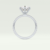 2.0 CT Round Cut Pave Moissanite Engagement Ring 18