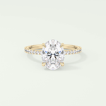 2.0 CT Oval Cut Pave Lab-Grown Diamond Engagement Ring 1