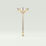 2.0 CT Oval Cut Pave Moissanite Engagement Ring 4