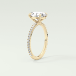2.0 CT Oval Cut Pave Lab-Grown Diamond Engagement Ring 5