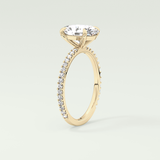 2.0 CT Oval Cut Pave Lab-Grown Diamond Engagement Ring 5