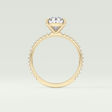 2.0 CT Oval Cut Pave Lab-Grown Diamond Engagement Ring 6