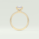 2.0 CT Oval Cut Pave Lab-Grown Diamond Engagement Ring 7