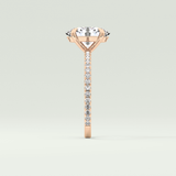 2.0 CT Oval Cut Pave Moissanite Engagement Ring 11