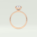 2.0 CT Oval Cut Pave Moissanite Engagement Ring 13