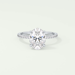 2.0 CT Oval Cut Pave Lab-Grown Diamond Engagement Ring 15