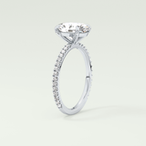 2.0 CT Oval Cut Pave Moissanite Engagement Ring 19