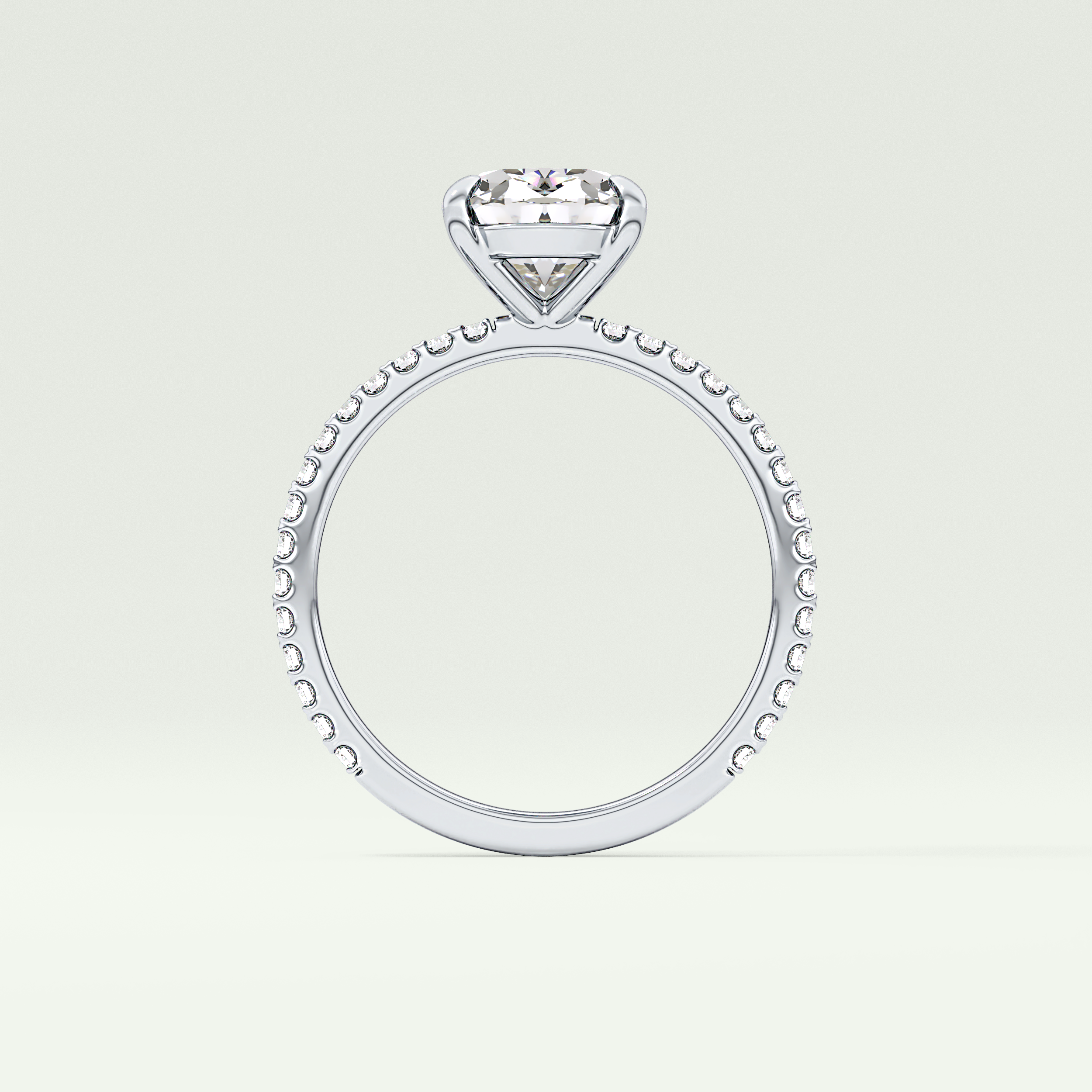 2.0 CT Oval Cut Pave Lab-Grown Diamond Engagement Ring 20