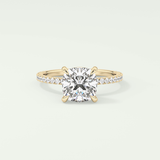 2.0 CT Cushion Cut Pave Lab-Grown Diamond Engagement Ring 1