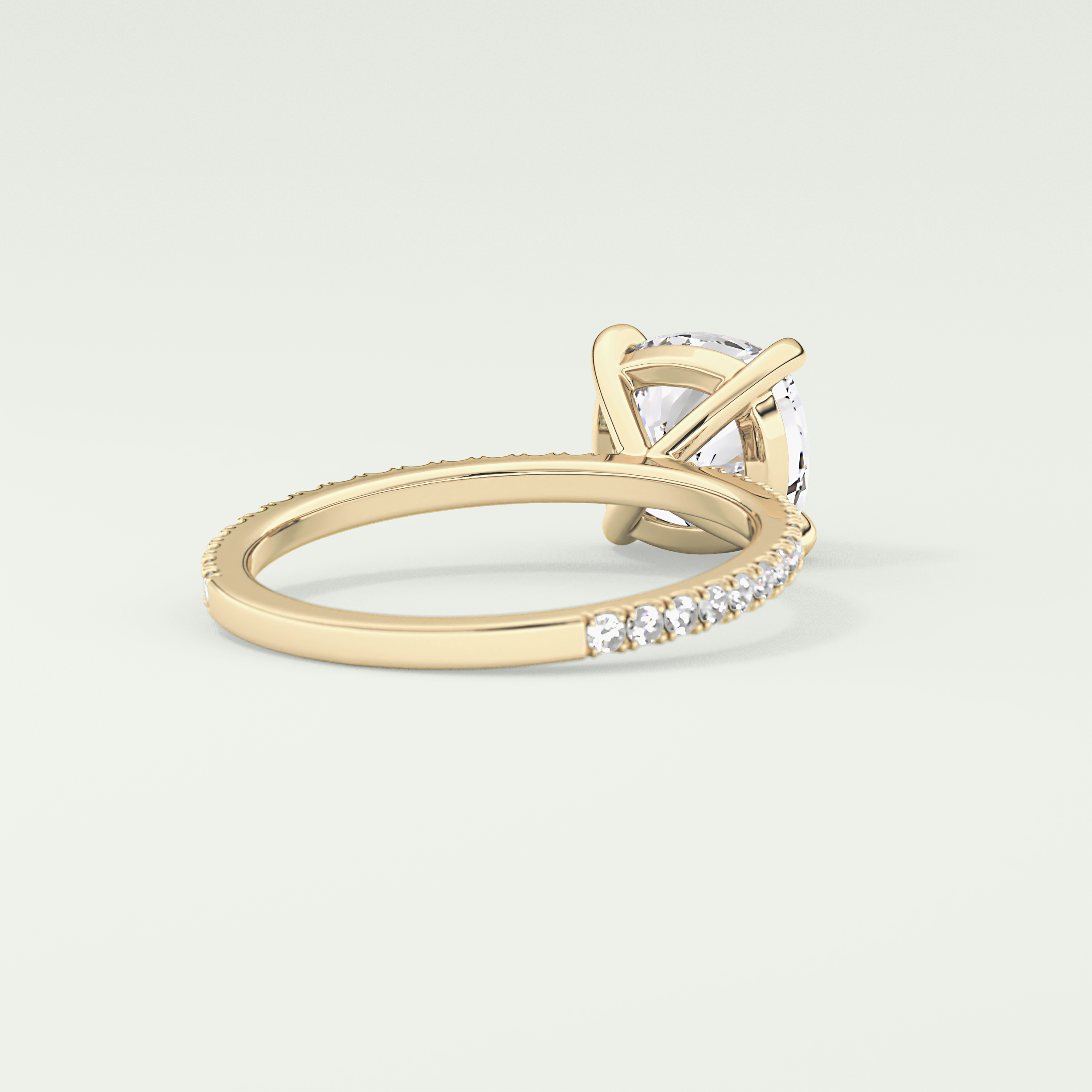 2.0 CT Cushion Cut Pave Lab-Grown Diamond Engagement Ring 2