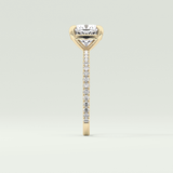 2.0 CT Cushion Cut Pave Lab-Grown Diamond Engagement Ring 4