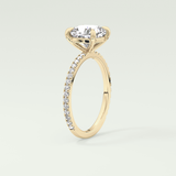 2.0 CT Cushion Cut Pave Lab-Grown Diamond Engagement Ring 5