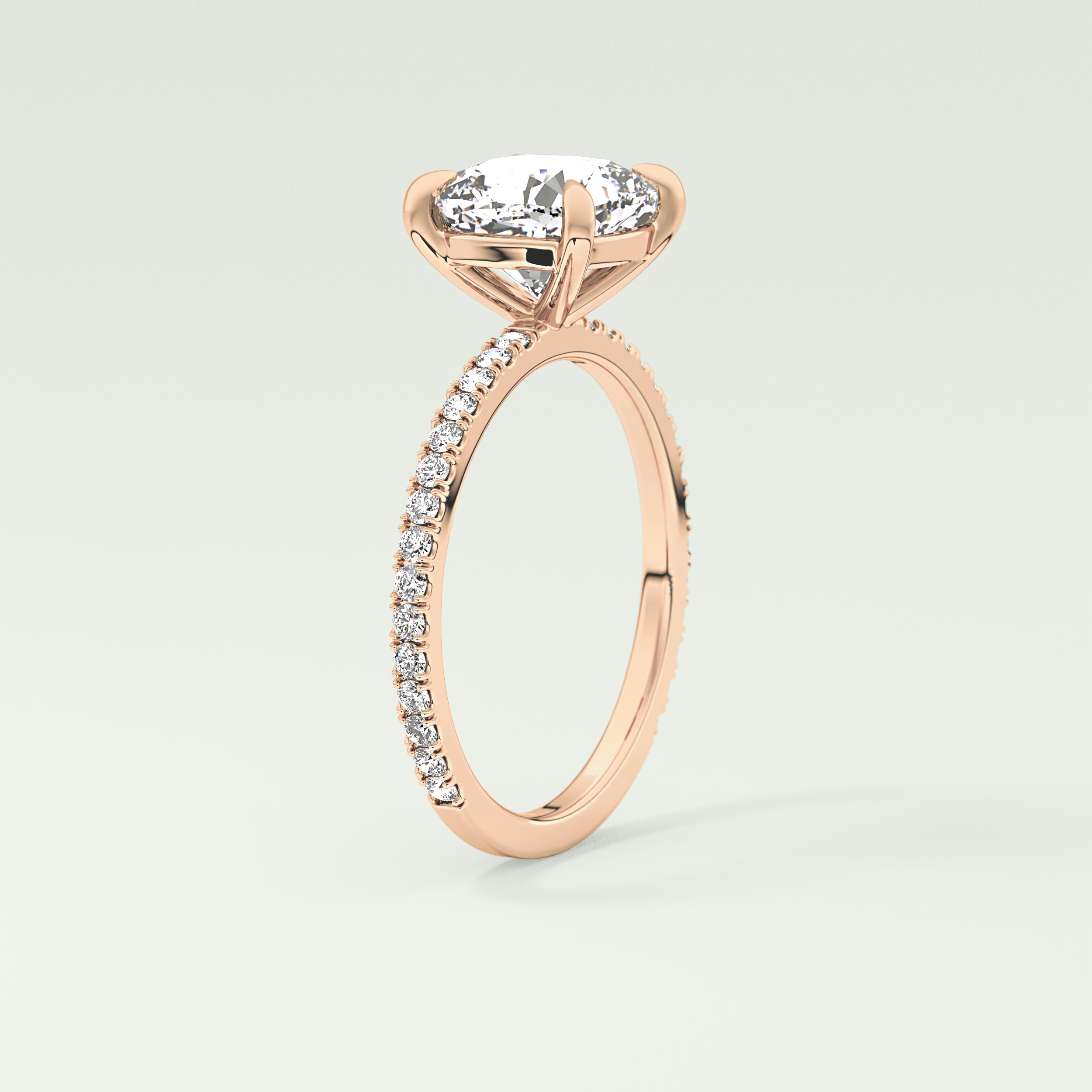 2.0 CT Cushion Cut Pave Moissanite Engagement Ring 11