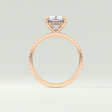 2.0 CT Cushion Cut Pave Lab-Grown Diamond Engagement Ring 12