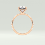 2.0 CT Cushion Cut Pave Moissanite Engagement Ring 12