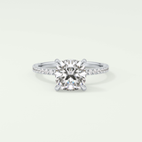 2.0 CT Cushion Cut Pave Lab-Grown Diamond Engagement Ring 13