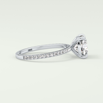 2.0 CT Cushion Cut Pave Lab-Grown Diamond Engagement Ring 15