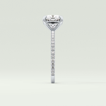 2.0 CT Cushion Cut Pave Moissanite Engagement Ring 16
