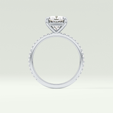 2.0 CT Cushion Cut Pave Lab-Grown Diamond Engagement Ring 18