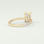 2.0 CT Emerald Cut Pave Lab-Grown Diamond Engagement Ring 2