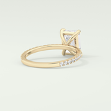 2.0 CT Emerald Cut Pave Lab-Grown Diamond Engagement Ring 2