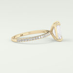 2.0 CT Emerald Cut Pave Lab-Grown Diamond Engagement Ring 3