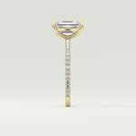 2.0 CT Emerald Cut Pave Lab-Grown Diamond Engagement Ring 4