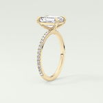 2.0 CT Emerald Cut Pave Lab-Grown Diamond Engagement Ring 5