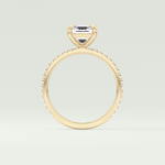 2.0 CT Emerald Cut Pave Lab-Grown Diamond Engagement Ring 6