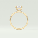 2.0 CT Emerald Cut Pave Lab-Grown Diamond Engagement Ring 7