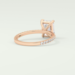 2.0 CT Emerald Cut Pave Lab-Grown Diamond Engagement Ring 9
