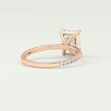 2.0 CT Emerald Cut Pave Lab-Grown Diamond Engagement Ring 9