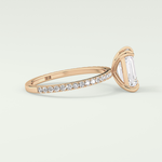 2.0 CT Emerald Cut Pave Lab-Grown Diamond Engagement Ring 10