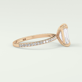2.0 CT Emerald Cut Pave Lab-Grown Diamond Engagement Ring 10