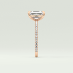 2.0 CT Emerald Cut Pave Lab-Grown Diamond Engagement Ring 11