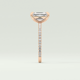 2.0 CT Emerald Cut Pave Lab-Grown Diamond Engagement Ring 11