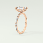 2.0 CT Emerald Cut Pave Lab-Grown Diamond Engagement Ring 12
