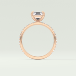 2.0 CT Emerald Cut Pave Lab-Grown Diamond Engagement Ring 13