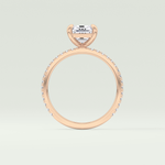 2.0 CT Emerald Cut Pave Lab-Grown Diamond Engagement Ring 14