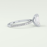 2.0 CT Emerald Cut Pave Lab-Grown Diamond Engagement Ring 17