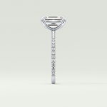 2.0 CT Emerald Cut Pave Lab-Grown Diamond Engagement Ring 18