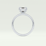 2.0 CT Emerald Cut Pave Lab-Grown Diamond Engagement Ring 20
