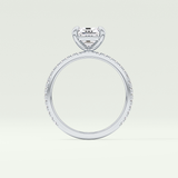 2.0 CT Emerald Cut Pave Lab-Grown Diamond Engagement Ring 21