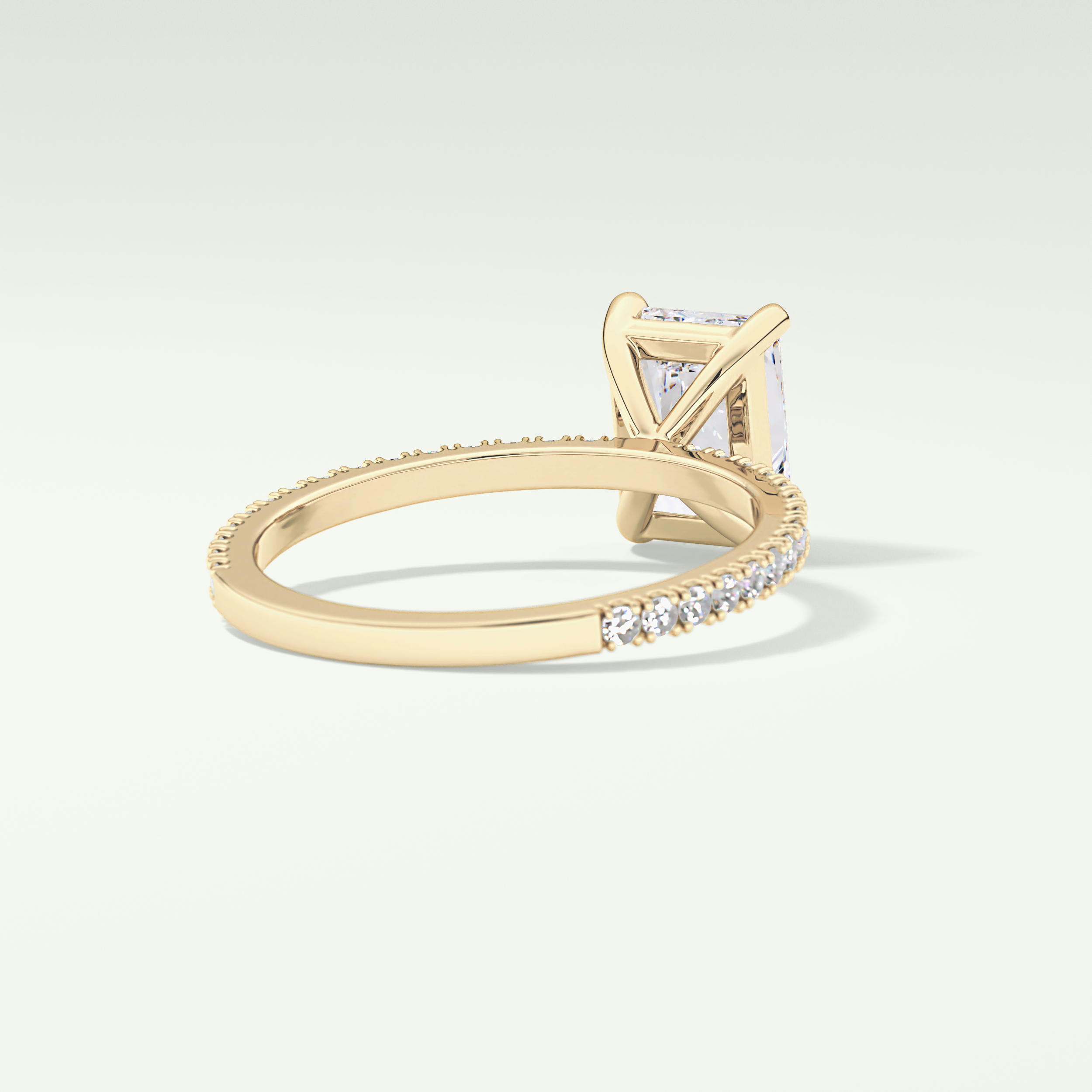 2.0 CT Radiant Cut Pave Lab-Grown Diamond Engagement Ring 2