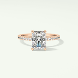 2.0 CT Radiant Cut Pave Lab-Grown Diamond Engagement Ring 7