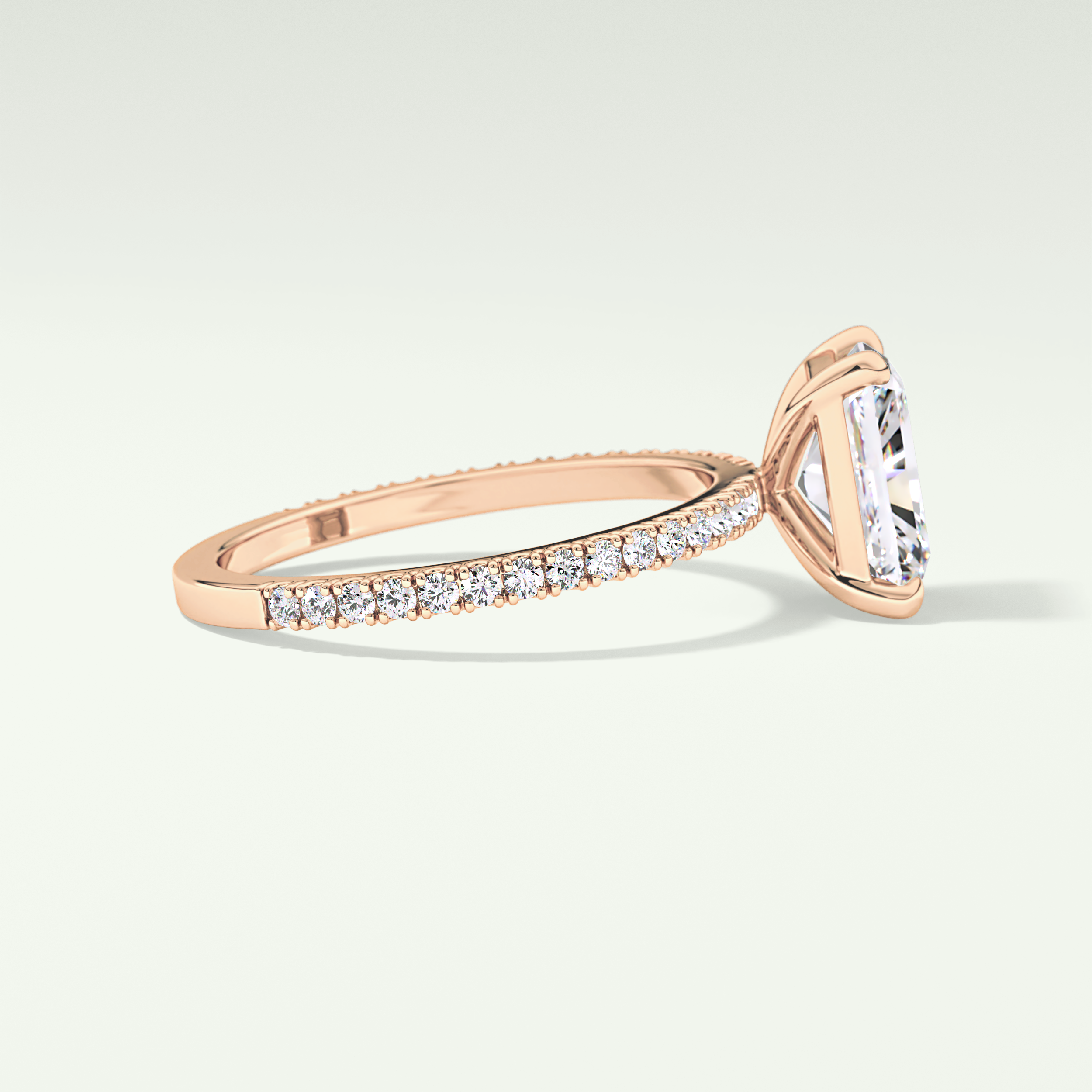 2.0 CT Radiant Cut Pave Lab-Grown Diamond Engagement Ring 9