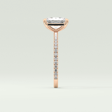 2.0 CT Radiant Cut Pave Lab-Grown Diamond Engagement Ring 10