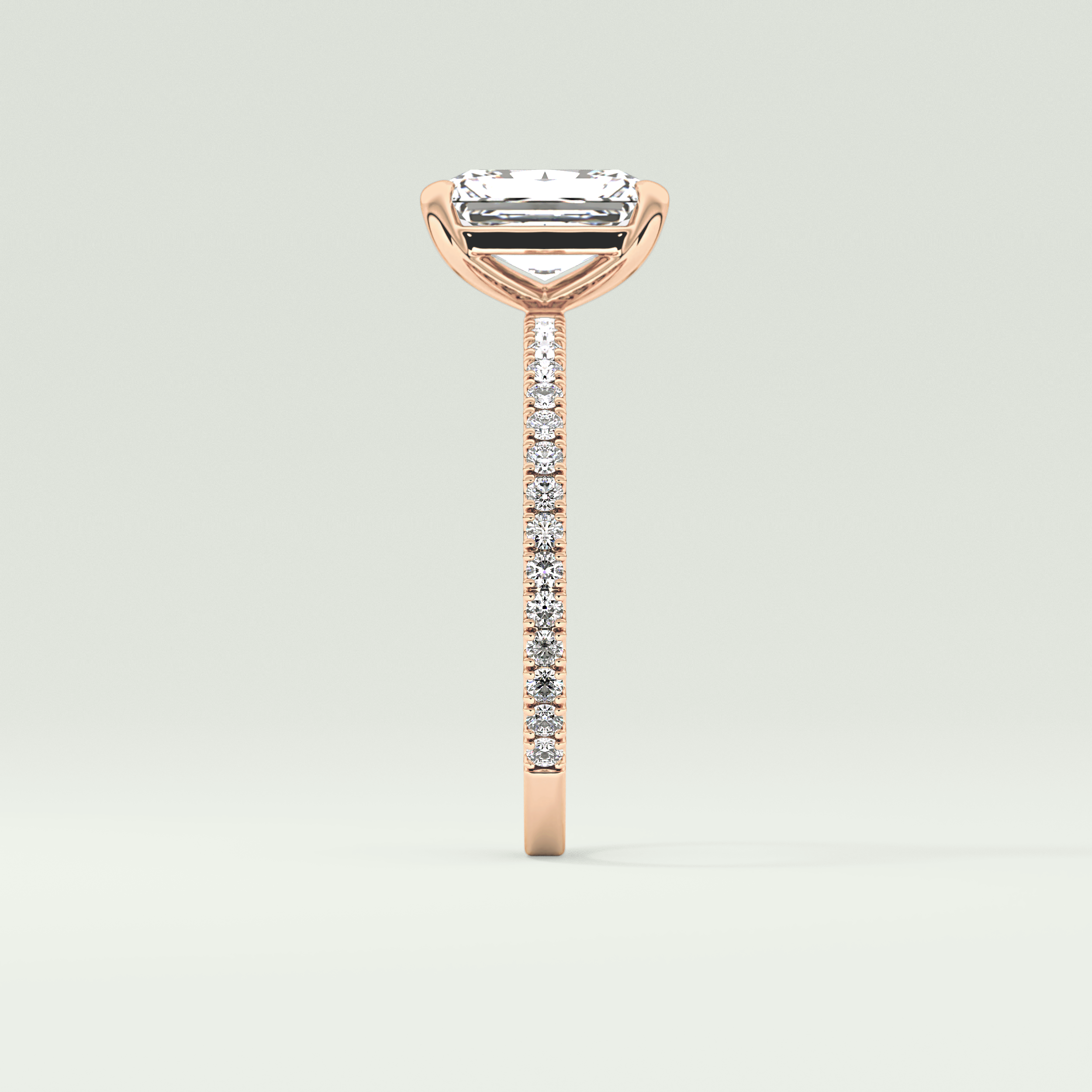 2.0 CT Radiant Cut Pave Lab-Grown Diamond Engagement Ring 10